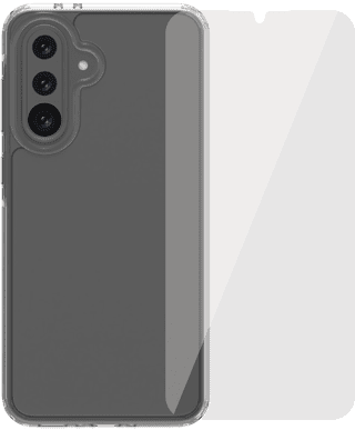 BlueBuilt Protective Back Cover Samsung Galaxy A36 Transparent + Screen Protector Glass