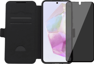 BlueBuilt Samsung Galaxy A36 Book Case Noir + Protège-écran Filtre de Confidentialité Verre
