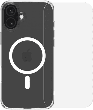 BlueBuilt Protective Back Cover met MagSafe iPhone 16 Plus + Screenprotector Glas