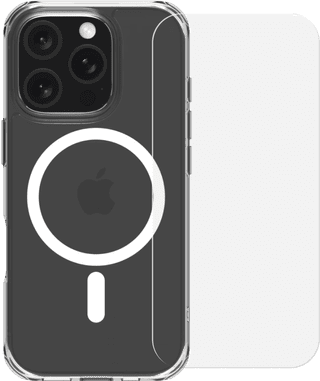 BlueBuilt Protective Back Cover met MagSafe iPhone 16 Pro + Screenprotector Glas