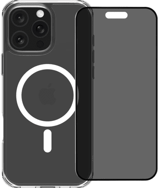 BlueBuilt Protective Back Cover met MagSafe iPhone 16 Pro Max + Privacy Screenprotector