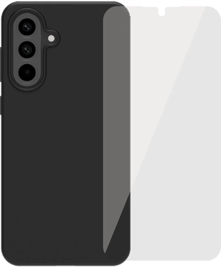 BlueBuilt Samsung Galaxy A56 Back Cover Noir + BlueBuilt Protège-écran Verre