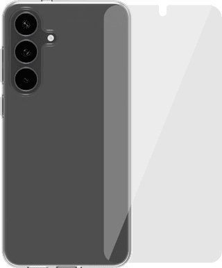 BlueBuilt Samsung Galaxy S25 FE Back Cover Transparent + Protège-écran Verre