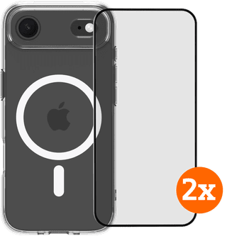 BlueBuilt Protective Back Cover MagSafe iPhone Air Transparent + Protège-écran Lot de 2