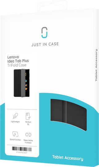 Just in Case Lenovo Idea Tab Plus Tri-Fold Book Case Noir