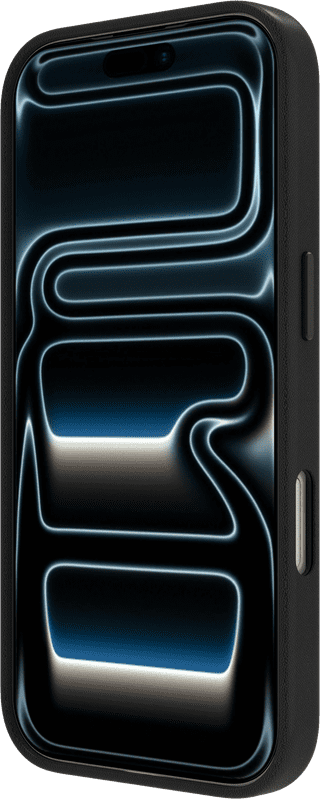 BlueBuilt MagSafe Coque iPhone 18 Pro Cuir Noir + Porte-carte Cuir Noir