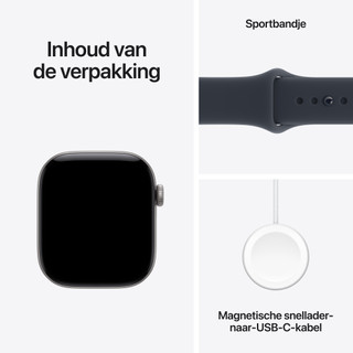 Apple Watch Series 12 Cellular 46mm Grijs Sportband M/L