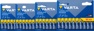 Varta Longlife Power AA Lot de 40 Pièces