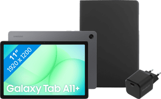 Samsung Galaxy Tab A11 Plus 11 inch 128GB Wifi + 5G Grijs + Basis accessoirepakket