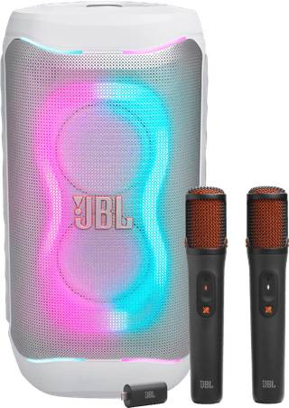 JBL PartyBox 130 Blanc + JBL EasySing Mics