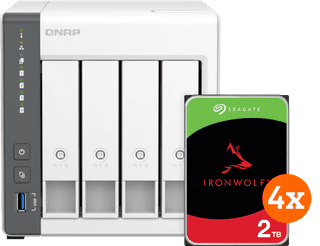 QNAP TS-433-4G + Seagate IronWolf 2 To Lot de 4