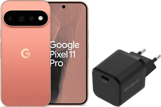 Google Pixel 11 Pro 256GB Oranje 5G + BlueBuilt Oplader met Usb C Poort 30W Zwart