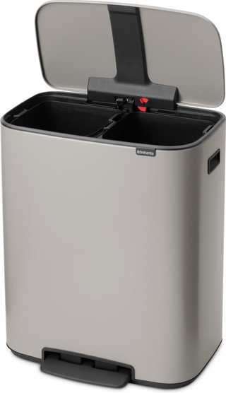 Brabantia Bo Pedaalemmer 2 x 30 Liter Soft Grey