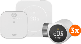 tado Wired Smart Thermostat X Multi-room Starter Pack 2nd Generation (3 radiator knobs)