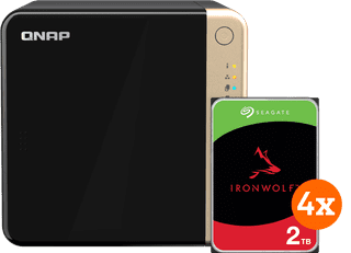 QNAP TS-464-8G + Seagate IronWolf 2 To Lot de 4