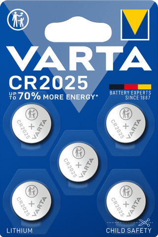 Varta Lithium Coin CR2025 BLI 5 stuks