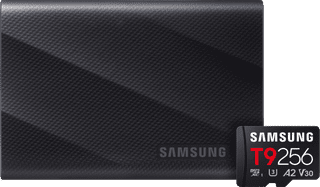 Samsung T9 Portable SSD 4 To Noir + Samsung MicroSDXC T9 256 Go 200 Mo/s