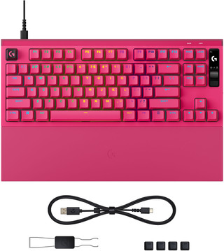 Logitech G PRO X2 RAPID TKL Clavier Gamer Rose AZERTY