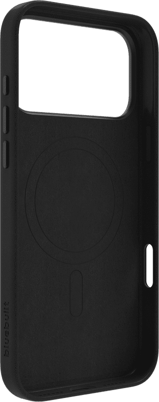 BlueBuilt MagSafe Coque iPhone 18 Pro Max Cuir Noir + Porte-carte Cuir Noir