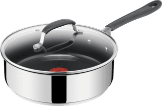 Jamie Oliver by Tefal Easy Cook Ceramic Sauté Pan with Glass Lid 24 cm