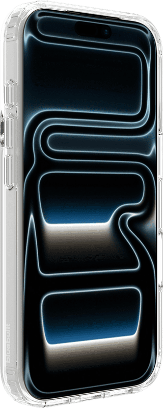 BlueBuilt MagSafe Hoesje iPhone 18 Pro Transparant + Kaarthouder Leer Zwart