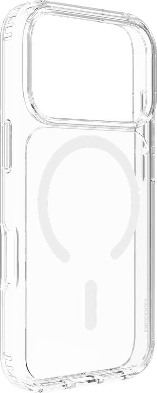BlueBuilt MagSafe Hoesje iPhone 18 Pro Transparant + Kaarthouder Leer Zwart