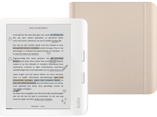 Kobo Libra Colour Wit + Sleep Cover Beige