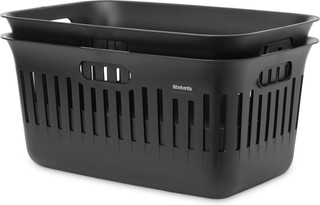 Brabantia Collect-It Wasmand 40 liter - Set van 2 - Zwart