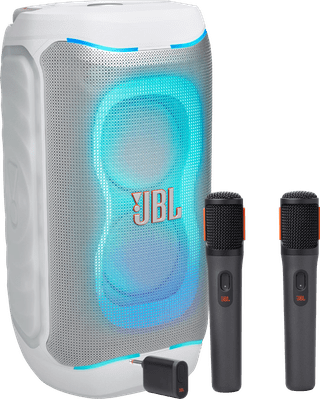 JBL Partybox 130 Wit + JBL Draadloze Microfoonset