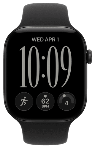 Apple Watch Series 12 46 mm Noir Bracelet Sport S/M