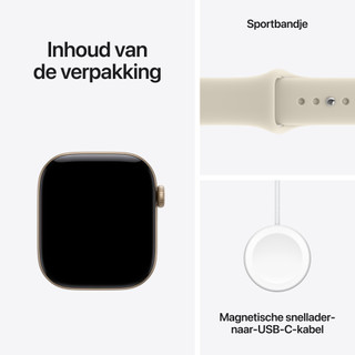Apple Watch Series 12 42mm Goud Sportband M/L
