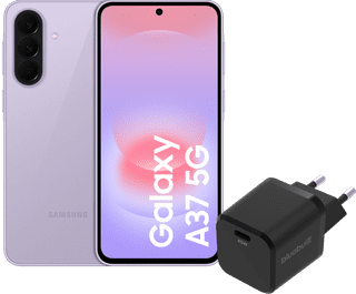 Samsung Galaxy A37 128 Go Rose 5G + BlueBuilt Chargeur avec Port USB-C 45 W Noir