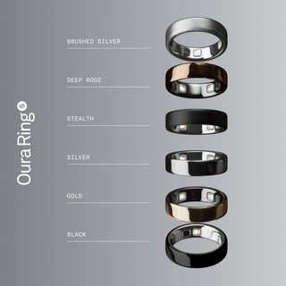 Oura Ring 5 Size 8 Brushed Silver