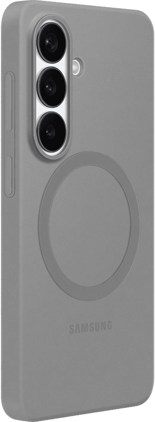 Samsung Galaxy S26 Plus Siliconen Back Cover met Magneet Grijs