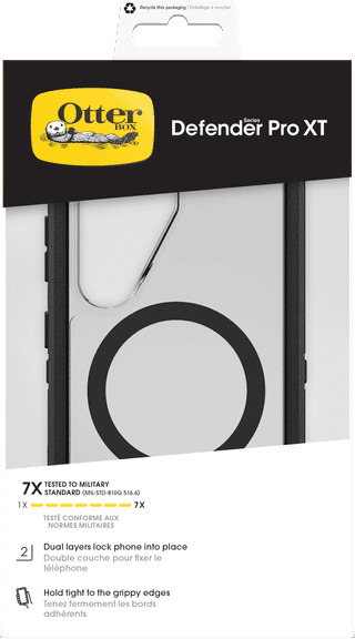 OtterBox Defender Samsung Galaxy S26 Back Cover with Magnet Transparent Black Belt