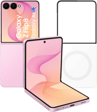 Samsung Galaxy Z Flip 8 512 Go Rose 5G + Samsung Back Cover avec Aimant Transparent