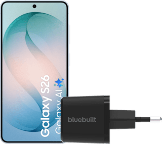 Samsung Galaxy S26 512GB Light Blue 5G + BlueBuilt Charger 45W Black
