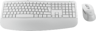 Logitech MK880 Signature Comfort Plus Wireless Keyboard and Mouse Combo Off-white QWERTY