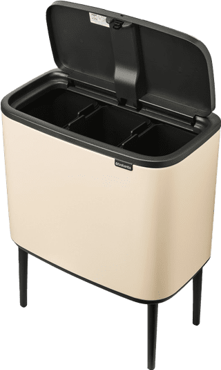 Brabantia Bo Touch Bin Poubelle 3 x 11 Litres Soft Beige