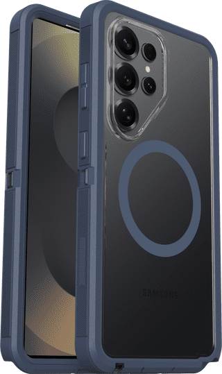 OtterBox Defender Samsung Galaxy S26 Ultra Back Cover avec Aimant Transparent avec Bord Bleu