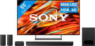 Sony Bravia 7 II True RGB 55" (2026) + Sony Bravia Theatre System 6 Zwart