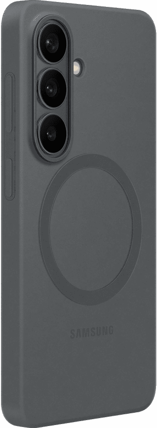 Samsung Galaxy S26 Plus Siliconen Back Cover met Magneet Zwart