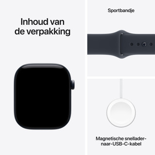 Apple Watch Series 12 Cellular 46mm Keramiek Nachtblauw Sportband M/L