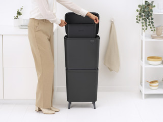 Brabantia SortUp Recycle Hi afvalemmer 25+10+10L Grijs