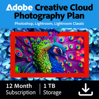 Adobe Formule Creative Cloud pour la Photo 1 An + 1 To de Stockage Cloud - Numérique