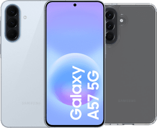 Samsung Galaxy A57 256 Go Bleu Clair 5G + BlueBuilt Back Cover Transparent