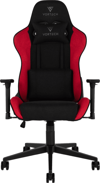 Vortech Essential Gamestoel Rood + Vortech Vloermat Zwart
