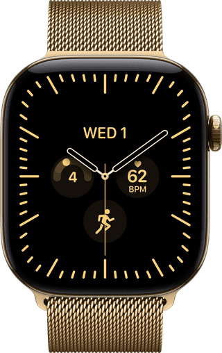 Apple Watch Series 12 Cellular 46 mm Titane Or Bracelet Milanais M/L