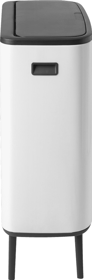 Brabantia Bo Touch Bin Hi Trash Can 60L with Plastic Inner Bucket - White