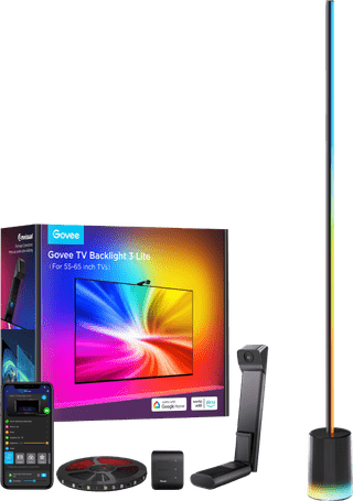 Govee TV Backlight 3 LIte voor 55-65 inch tv's + Floor Lamp 2